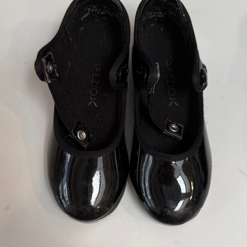 Capezio Shiny Black Kids Dress Shoes